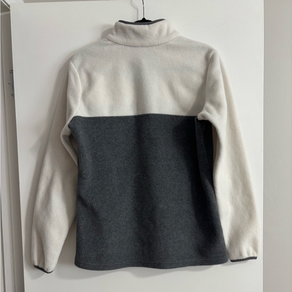Columbia Women’s Medium Half Snap Pullover Fleece | White + Grey - Picture 4 of 5